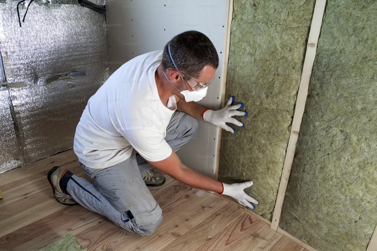 Wall insulation installation