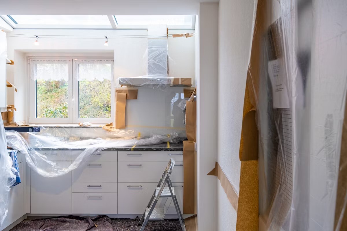 Kitchen renovation in progress